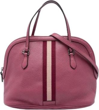 Gucci Pre-owned Satchel - Dames - Vintage Handtas - Roze - ONE Size - Leer - Vintage