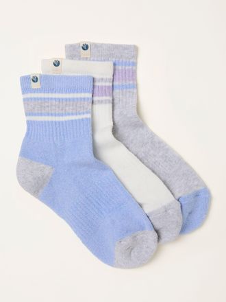 Fat Face FatFace Grey 3 Pairs of Sport Socks
