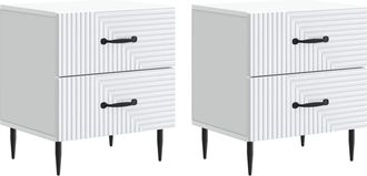 vidaXL Armario De Noche 2 Uds. 43 X 34,5 X 47,5 Cm Vidaxl