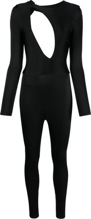 Noire Swimwear cut-out-detailing stretch jumpsuit - women - Polyamide/Elastane/Polyamide/Elastane - L - Black