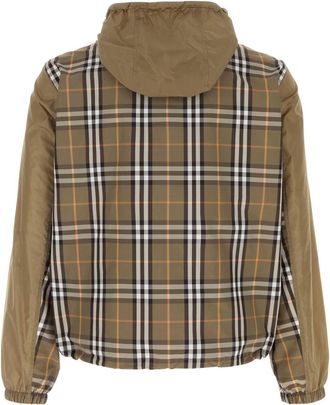Burberry Mens Mud Nylon Newport Windbreaker Finchbrown Exterior: Giacche E Gilet Jacket