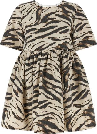 Ganni Multicolor Round Neck Mini Dress