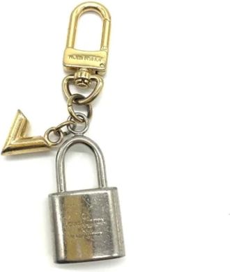 Louis Vuitton Vintage Accessories, unisex, Yellow, ONE SIZE, Pre-owned Metal Keyring