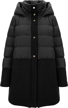 Herno Piumino Bottone Automatico - Dames - Dons jassen - Zwart - XL - Wol - Jassen
