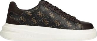 Guess Elba Sneaker - Heren - Sneakers - Bruin - 45 EU - Leer - Schoenen