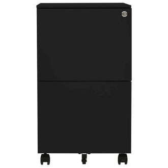 Berkfield Home Mobile File Cabinet Black 39x45x67 cm Steel | Size: 39 x 45 x 67 cm