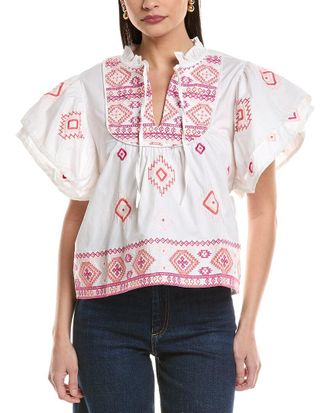 Sail to Sable Embroidered Top