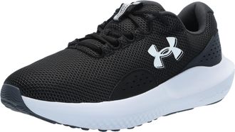Under Armour Mens Charged Surge 4 Sneaker, (002) Black/Anthracite/White, 12 X-Wide