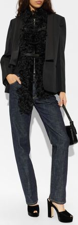 Fendi Wool Blazer With Pockets, Womens, Black