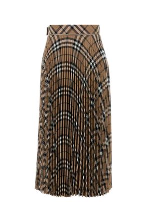 Burberry Womens Embroidered Polyester Blend Skirt Lindenipcheck Exterior: Wool Gonne
