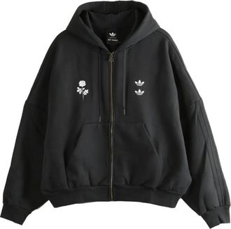 adidas x Willy Chavarria Felpa con cappuccio e zip - Nero
