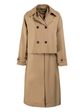 Moorer cotton trench coat - Neutrals