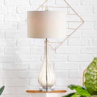 Jonathan Y Designs Dew Drop 32.75 Glass/Crystal LED Table Lamp