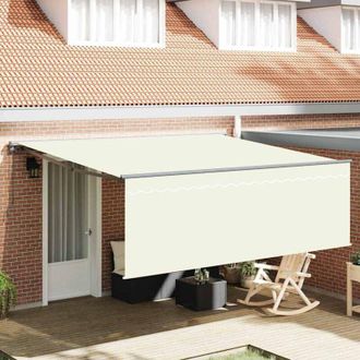 vidaXL Vidaxl - Toldo Retr&aacute;ctil Manual Crema 400 X 300 Cm Poli&eacute;ster
