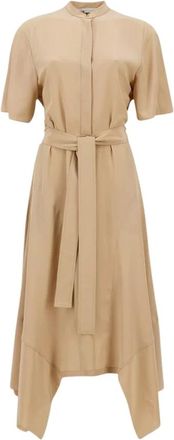 Stella McCartney Dames, Jurken, Beige, Maat: M Zijde