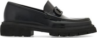 Ferragamo Black Leather Loafers