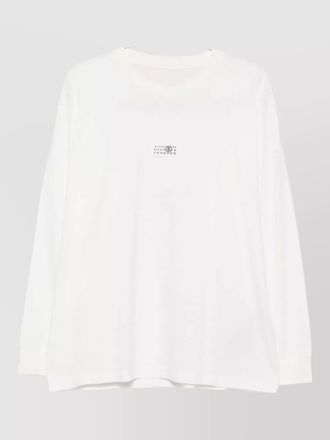 Maison Margiela cotton logo-patch crew-neck long-sleeve t-shirt