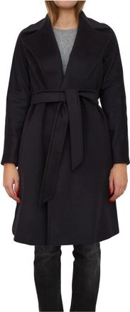 Max Mara Dravenna Coat - Dames - Jas met riem - Blauw - M - Wol - Jassen