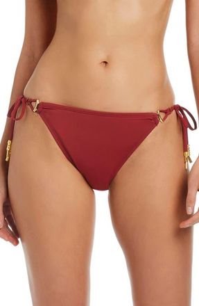 Bleu Rod Beattie Side Tie Hipster Bikini Bottoms in Barcelona Red at Nordstrom, Size 10