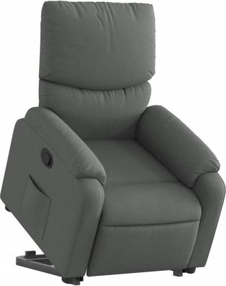 vidaXL Vidaxl - Sill&oacute;n Reclinable Elevable De Tela Gris Oscuro