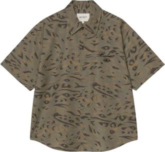 Carhartt Work in Progress Travon Shirt - Dames - Overhemden - Groen - XS - Katoen - Overhemden
