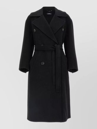 Max Mara dalila long coat buttoned cuffs lapels