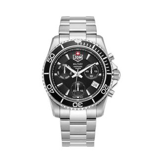 JDM Military Sierra Chrono Black Dial Mens Watch JDM-WG019-01