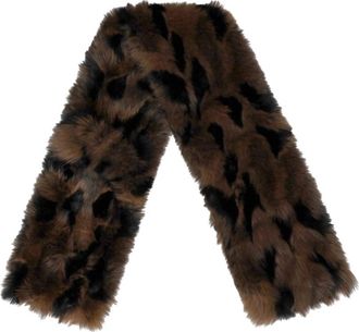 Kurt Geiger Poppy Scarf - Dames - Wintersjaals - Bruin - ONE Size - Polyester - Accessoires
