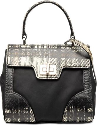 Prada Pre-owned Handbags, female, Black, Size: ONE SIZE Pre-owned Top Handle Bag