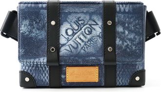 Louis Vuitton Blue Damier Canvas Damier Canvas Leather Shoulder Bag Sling Bag (Pre-Owned)