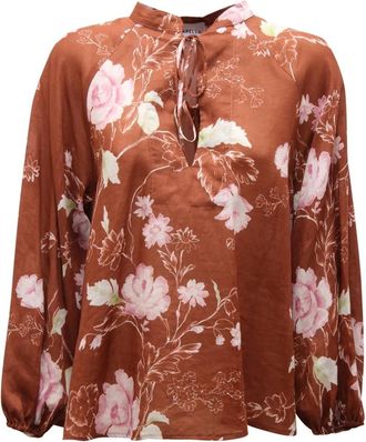 Marella Viterbo Shirt - Dames - Blouses - Bruin - XS - Overhemden