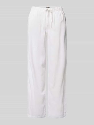 Only Wide Leg Leinenhose mit elastischem Bund Modell GOA in Weiss, Gr&ouml;&szlig;e XL