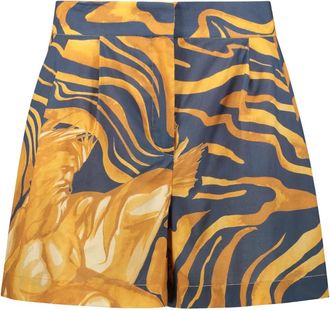 Alberta Ferretti Korte Broeken, Dames, Veelkleurig, S, Katoen, Tailored Short Shorts