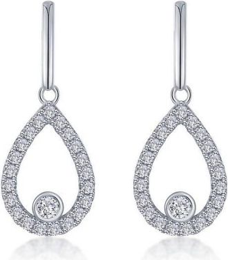 Lafonn Classic Pear-Shaped Drop Earrings In Silver
