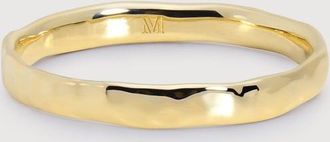 Monica Vinader Gold Hammered Slim Band