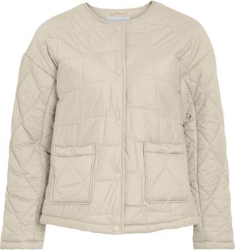 Vila Steppjacke VILA VISILLA L/S JACKET/PB, Damen, Gr. 34, birch, Steppware, Obermaterial: 100% Polyamid, unifarben, normal, Rundhals, Jacken Steppjacke