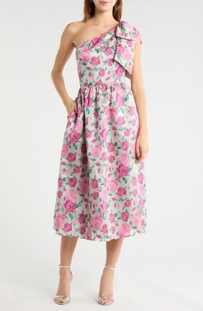 Sugarlips Dionne Floral Jacquard Midi Dress at Nordstrom, Size X-Small