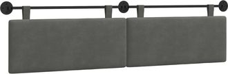 vidaXL Cabecero Colgante Gris Oscuro Tela De Pana Vidaxl