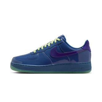 Nike Fitness, Heren, Blauw, 42 1/2 EU, Leer, Air Force 1 Low Patent Leather