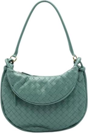 Bottega Veneta Pre-owned Gemelli Schoudertas - Dames - Vintage Schoudertas - Groen - ONE Size - Leer - Vintage