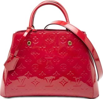 Louis Vuitton 2015 Montaigne BB gelakte tas met monogram - Rood