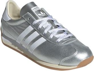 adidas Country Low Top Sneaker in Silver Met./White/Cream at Nordstrom, Size 6 Womens