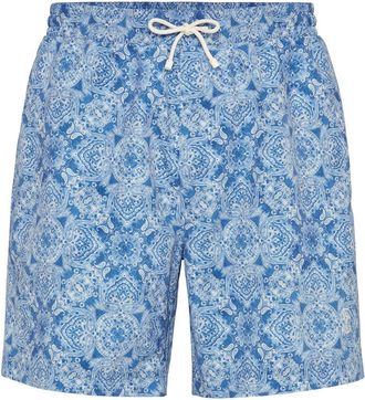 Brunello Cucinelli paisley-print swim shorts - Blue