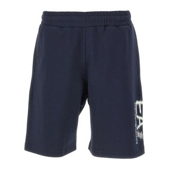 Emporio Armani Casual Shorts, male, Blue, Size: L Visibility Special Logo Shorts