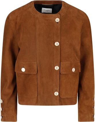 Saint Laurent Giacca In Suede