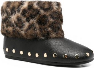 Ganni Black Printed Ankle Boots