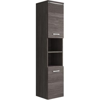 Badplaats Badplaats - Mobiletto del bagno Paso 35 x 35 x 160 cm Rovere Marrone - Mobiletto armadietto