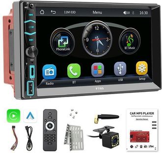 OEM Autorradio Tuserxln 2 Din 7 &Eacute;cran Tactile, Carplay/android Auto/mirrorlink, Bluetooth 5.1/fm/rds, Type C Charging