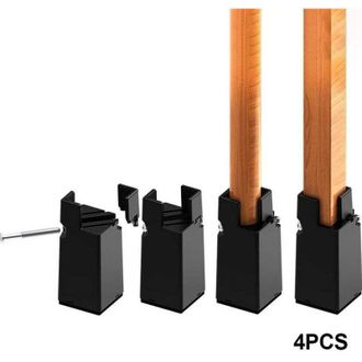 OEM Elevadores Para Muebles, 4 Elevadores De Silla De Alta Resistencia, Soportan Hasta 2300 Kg, F&aacute;cil Instalaci&oacute;n, Para Cama, Mesa Y Silla (negro, 4) -cre