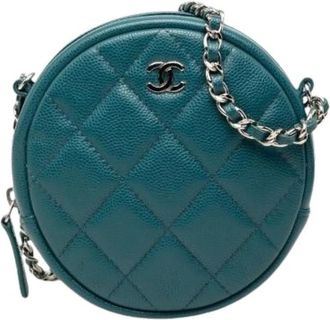 Chanel Pre-owned Matelasse Caviar Skin Mini Chain Shoulder Bag - Dames - Vintage Schoudertas - Groen - ONE Size - Leer - Vintage